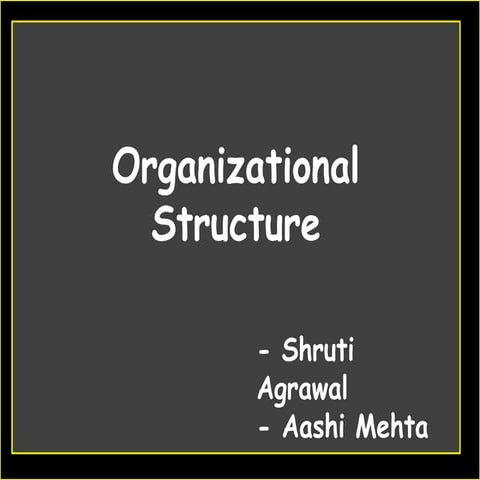 Organisational structure