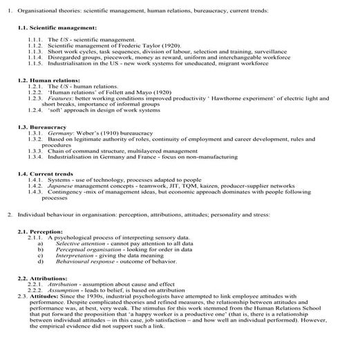 Organisational Theories