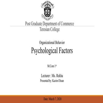 Organisation Behavior