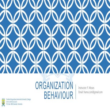 Organisation behaviour