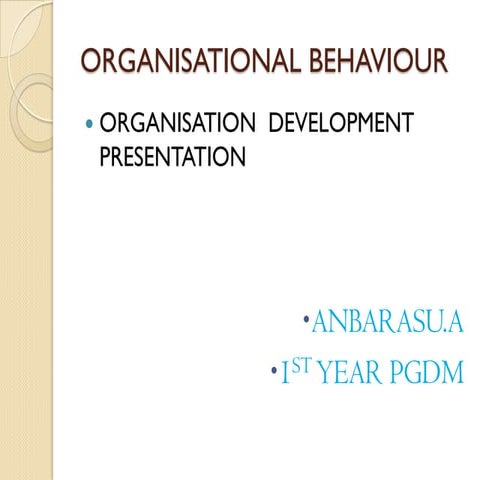 Organisation development