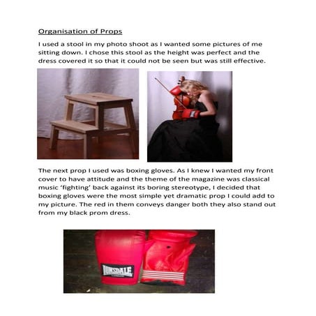 Organisation of Props