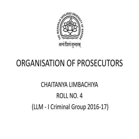 Organisation of prosecutors