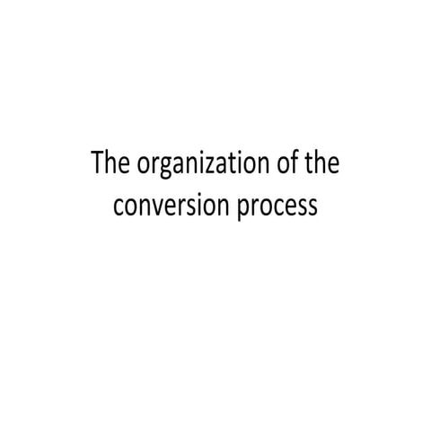 Organisation's operation's management