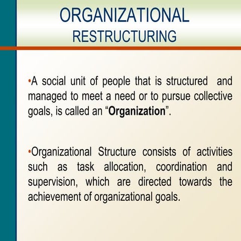 Organisation restructring ppt