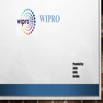 Organisation structure, culture and strategies of wipro