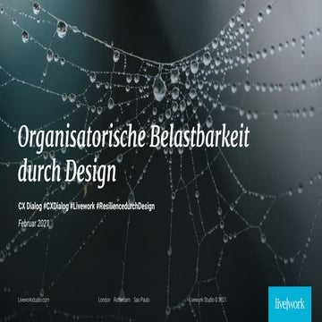 Organisatorische Belastbarkeit durch Design