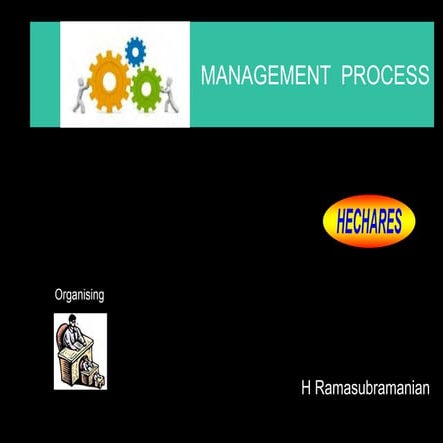 Organising - MANAGEMENT PROCESS