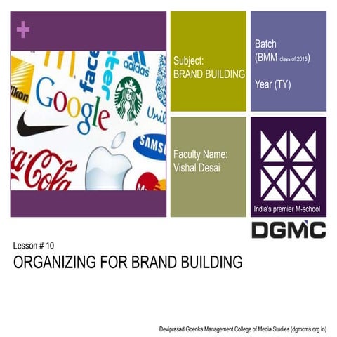Organising for brand building