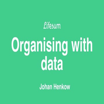 Lifesum / Johan Henkow - Analyticsdagarna 2015-11-11