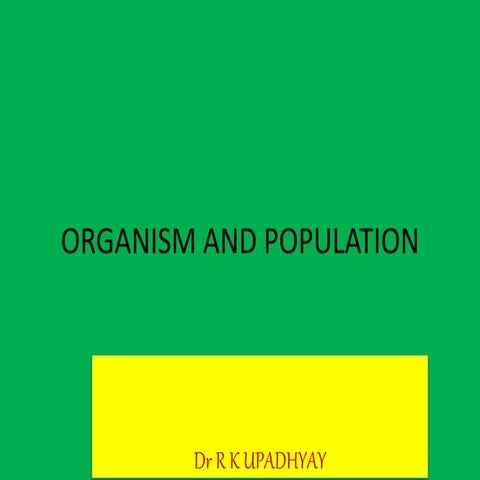 Organism and population ppt
