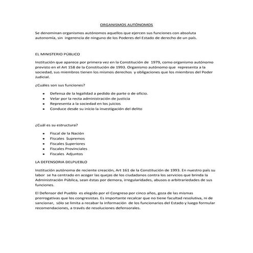 Organismos autónomos