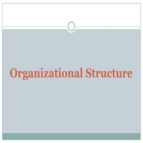 Organitional sturcture