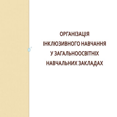 Organizacija inkljuzivnogo navchannja (1)