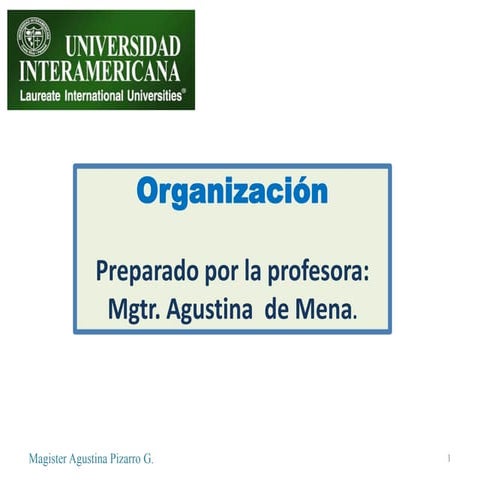 Organización - clase 8 - (Administración General)