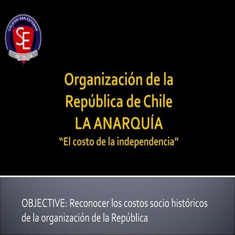 Período de organización de la República en Chile | PPTX