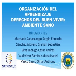 DERECHO DEL BUEN VIVIR Ambiente San...