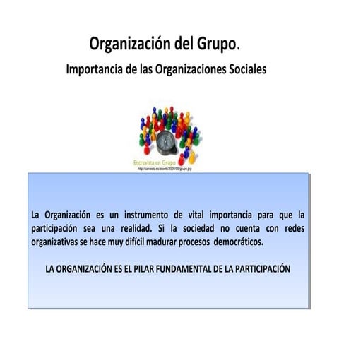 Organización del grupo