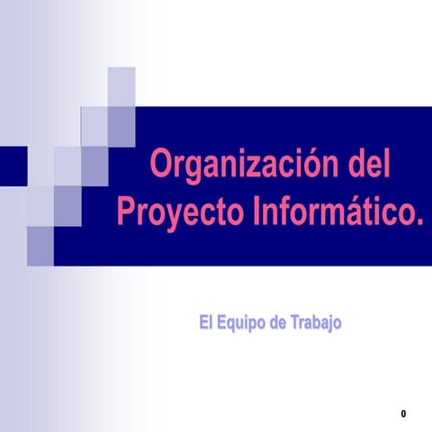 Organización del proyecto informático | PPTX