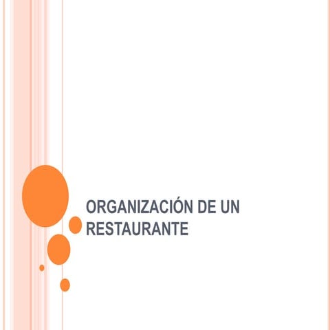 Organización de un restaurante 