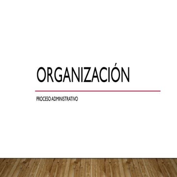 Organizacion [Maestria En Administracion]