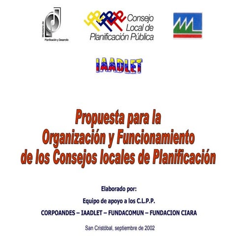 Organizacion Y Funcionamiento De Los C.L.P.P(Mpd)