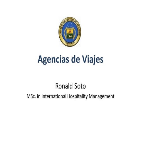 Organizacion agencias de viajes