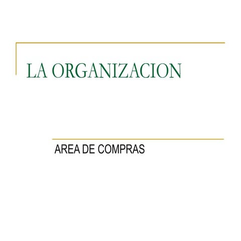 Organizacion de compras