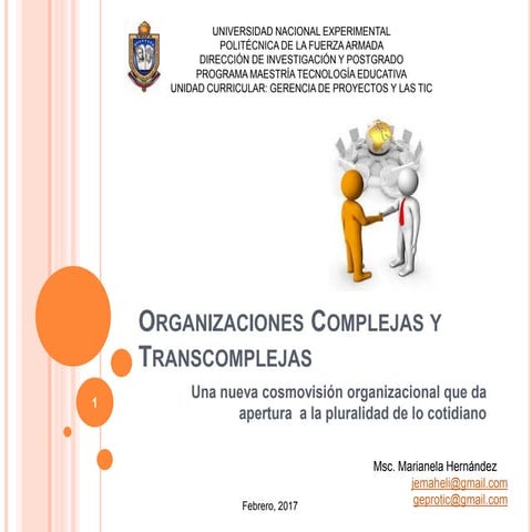 Organizaciones complejas y transcomplejas (marianela h) geprotic 2017 i