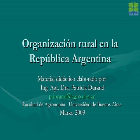 Organizaciones rurales en Argentina (sin audio)