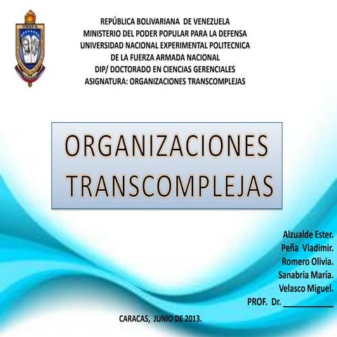 Organizaciones transcomplejas