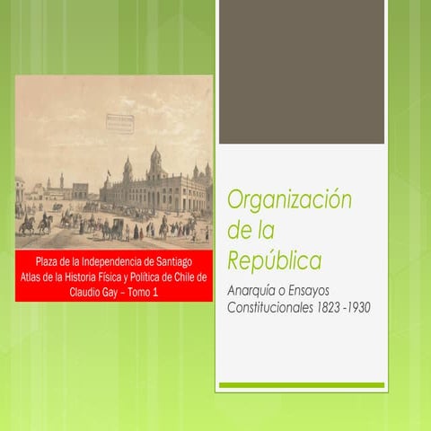 Período de organización de la República en Chile 1823-1830 | PPTX