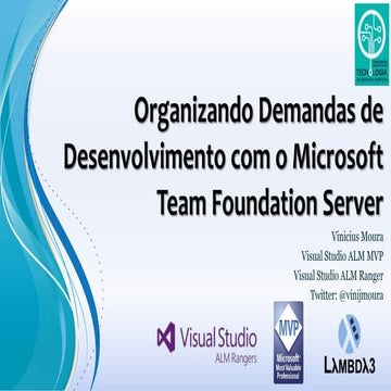 Organizando demandas de desenvolvimento com o microsoft team foundation server