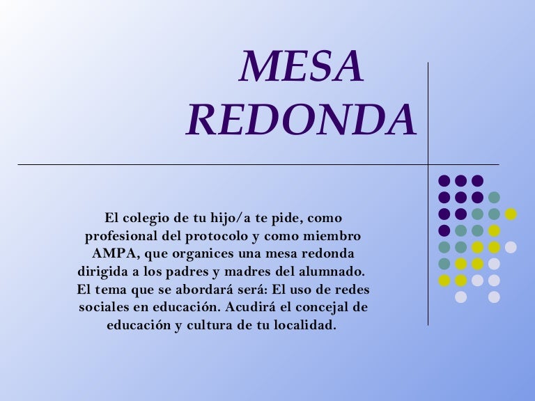 Organizar una mesa redonda