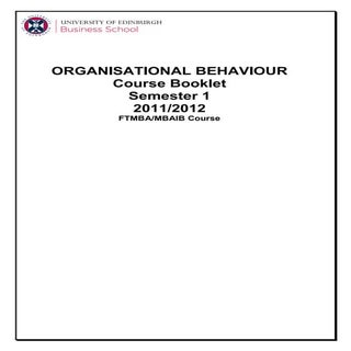 Organizational behavior
