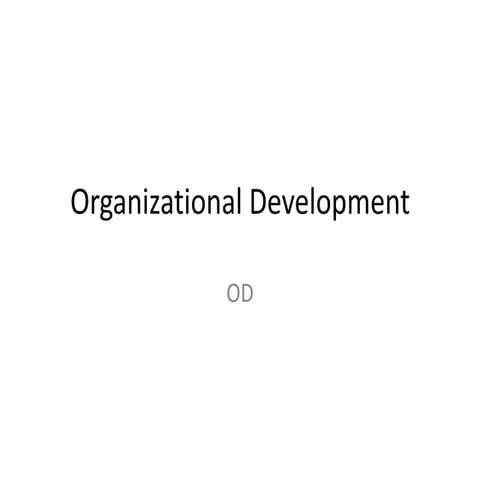 Organizational  Development