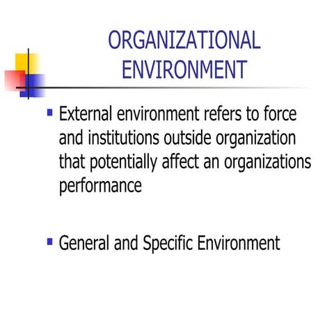Organizational Environment