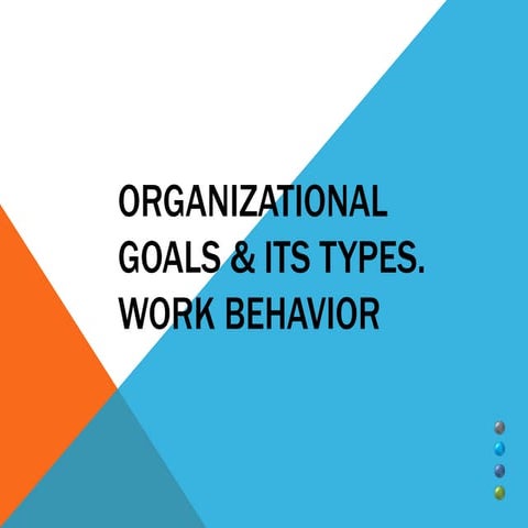 Organizational goal &amp; its types