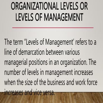 What is management and level of management | PPTX