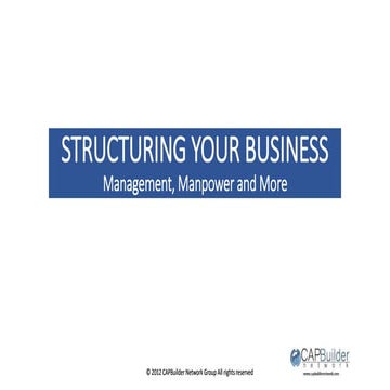 Organizational structure for your business