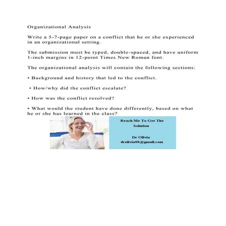 Organizational Analysis  Write a 5-7-page paper on a conflict th.docx