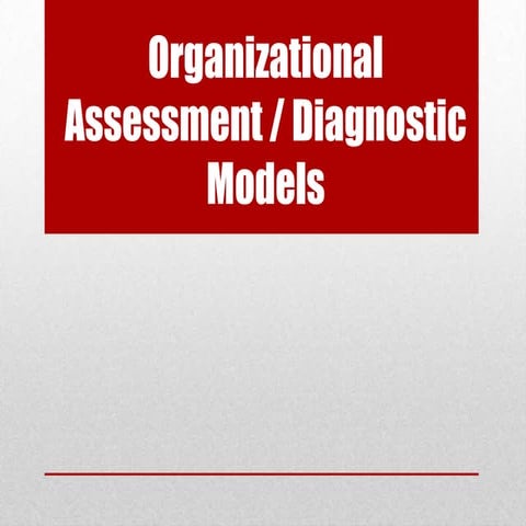 Organizational Assessment Models