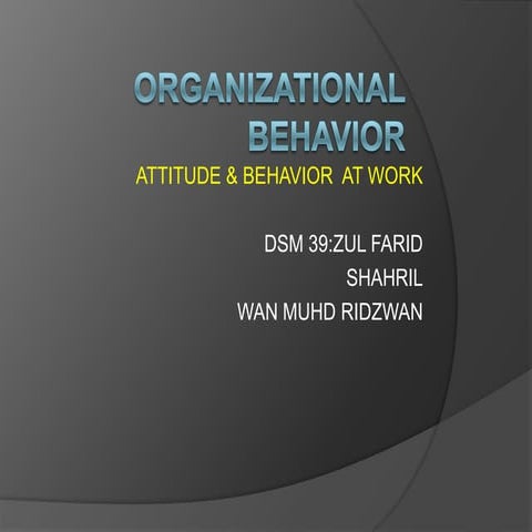 Organizational behavior