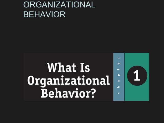 Organizational behavior