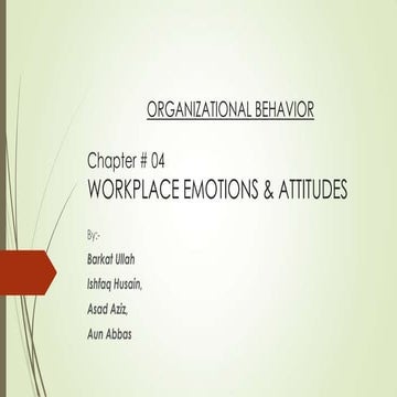 OB (Emotions and Attitudes)