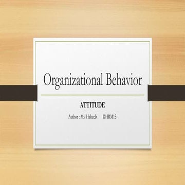 Organizational behavior lubna