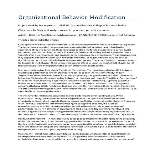 Organizational behavior modification (autosaved)2