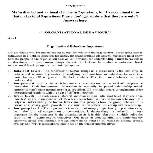 Organizational Behaviour