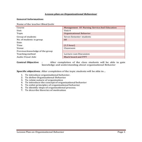 Organizational Behaviour