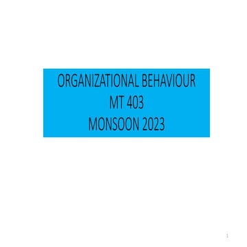 ORGANIZATIONAL BEHAVIOUR_Module 1 _Personality.pptx